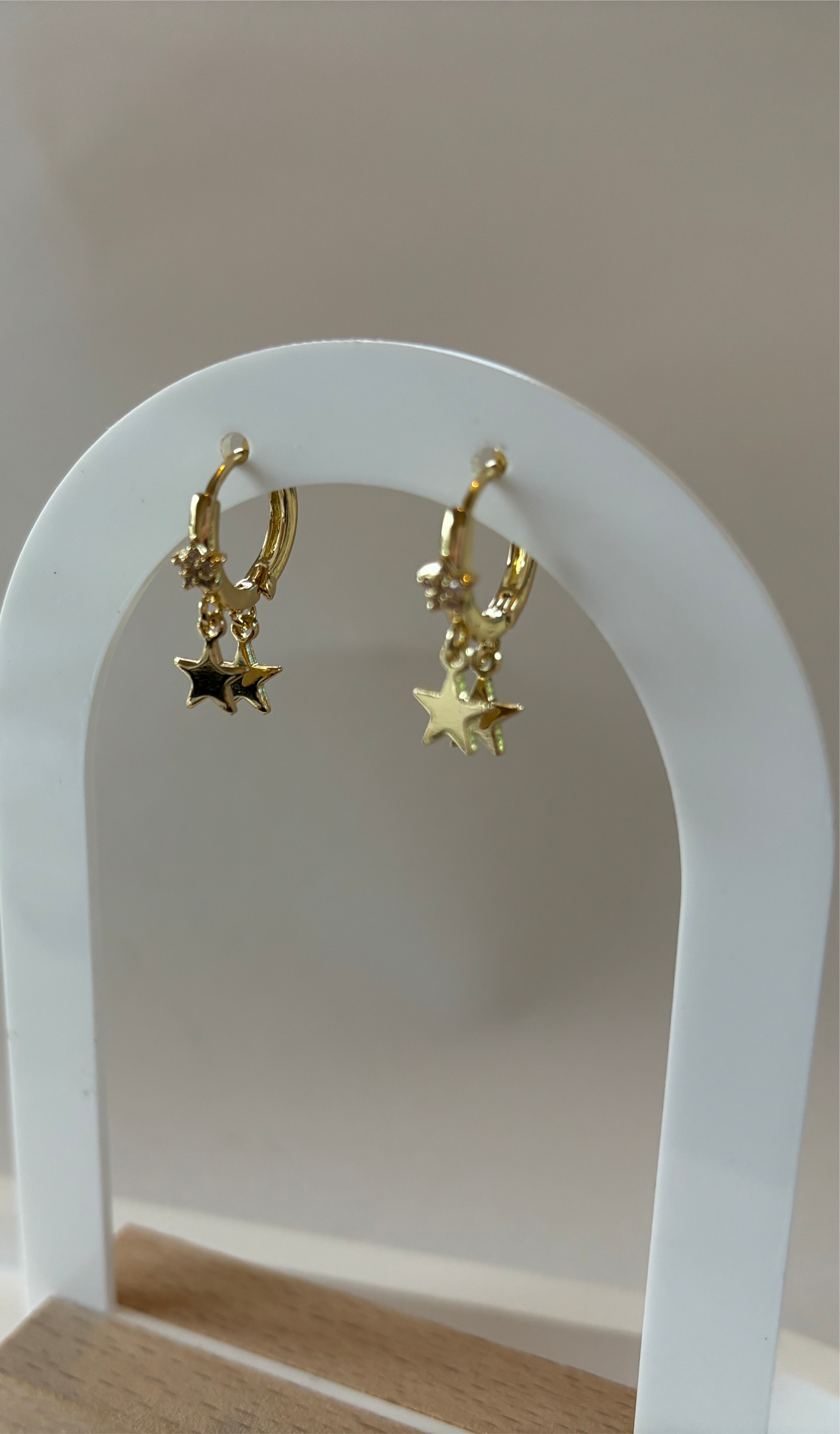 Dangling star earrings